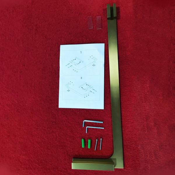 Душова перегородка Koer SR SP02-100x200-TR-12 Walk-In проз.скло Easy Clean 8мм, матове золото (KR5396)