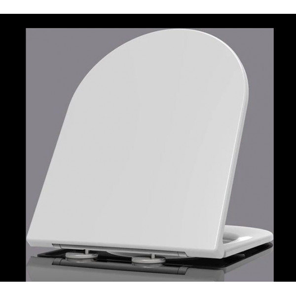 Сидіння-кришка для унітазу Mixxus Premium SEAT COVER ELLIPSE-BEVEL-WAVE-2001 з мікроліфтом 463х361х50mm (MP6609)