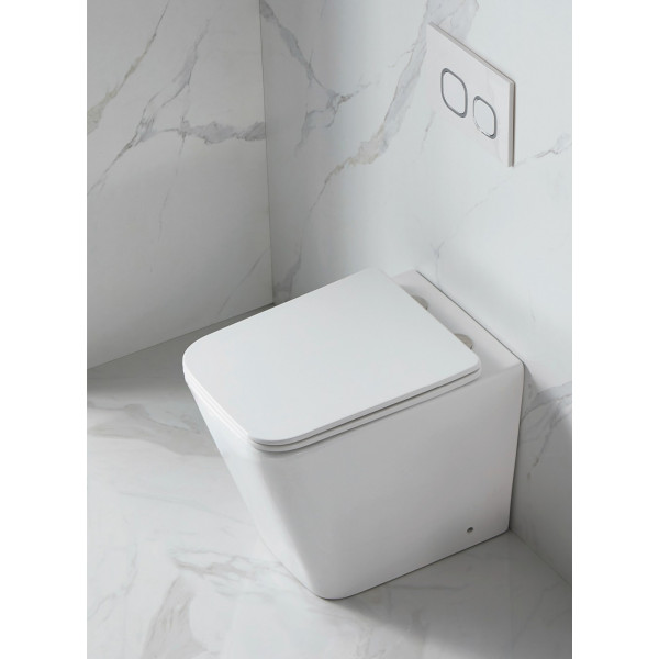 Унітаз підлоговий безбачковий Mixxus Premium QUADRO-0701-R 600х355х410mm, система змиву RIMLESS (MP6590)