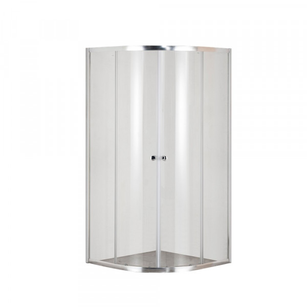 Душова кабіна без піддону Mixxus PLAIN SC01-90x90x185-TR CHROME прозоре скло 4мм (MI6899)