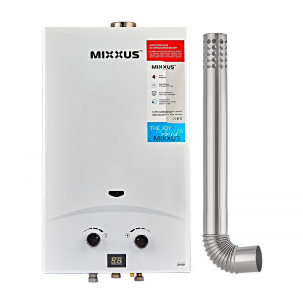Газова колонка Mixxus GWH-0710 BASIC TURBO WHITE турбована 10 л/хв (WH0028)