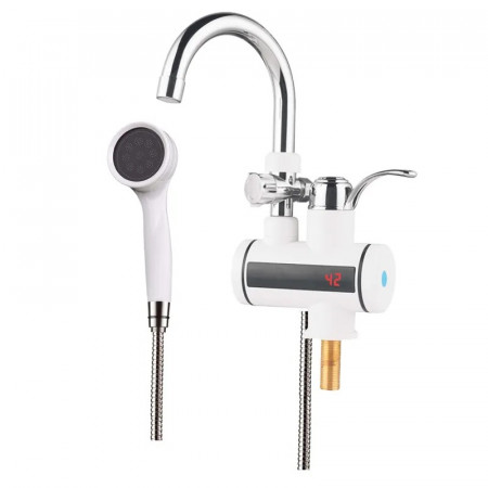 Водонагрівач 3,3 kW проточний, з індикатором температури, RESET, на мийку, з лійкою MIXXUS Electra 280-E (MI6114)