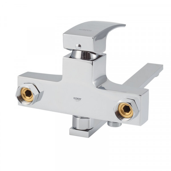 Змішувач для ванни з довгим виливом Koer KB-42007-01 (Колір хром) (KR3456)