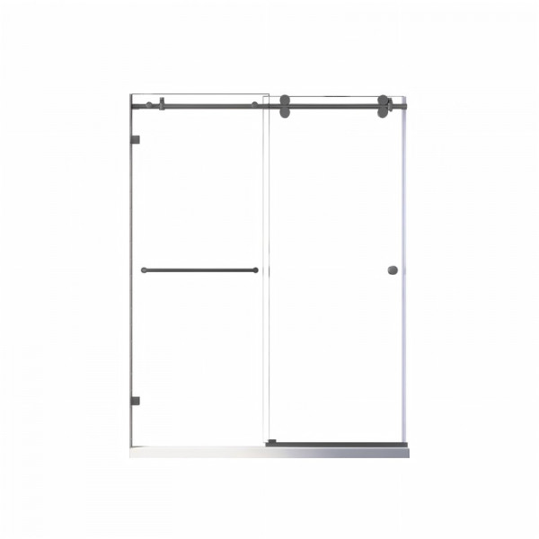 Двері в нішу Koer SR SD06-140x220-TR-07 прозоре скло Easy Clean 8мм, графіт (KR5369)