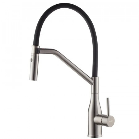 Змішувач для кухні Koer KI-70026-02 з чорним силіконовим виливом (KR5209)