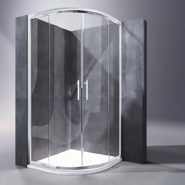 Душова кабіна без піддону Koer SR SC04-90x90x195-TR-01 прозоре скло Easy Clean 5мм, хром (KR5360)