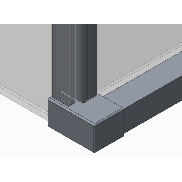 Бічна стінка до кабіни Koer SR SW05-90x200-TR-01 прозоре скло Easy Clean 6мм, хром (KR5407)