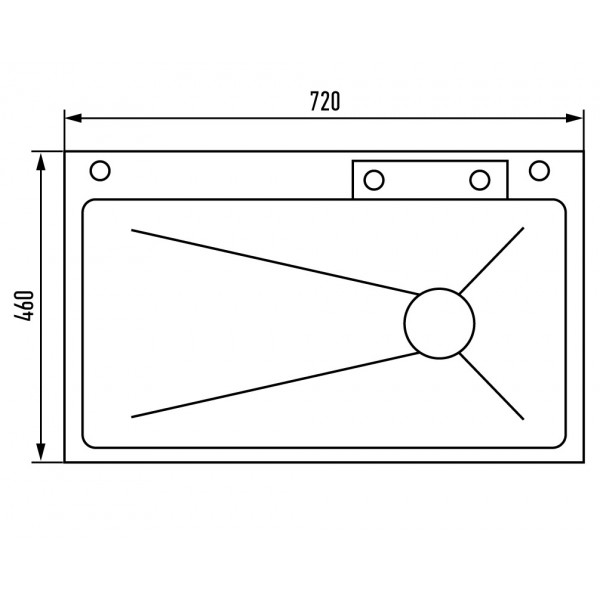 Мийка Mixxus Premium MH7246-SET-01.SUS304 з вбудованим змішувачем (MX1697)