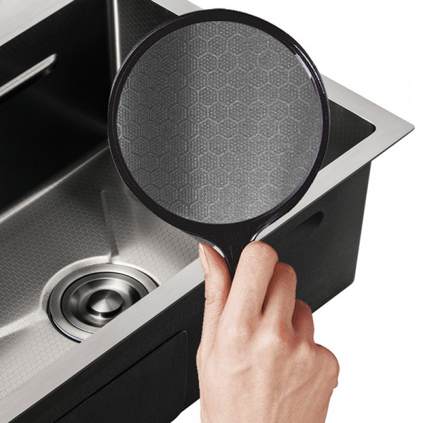 Мийка MIXXUS MH6050 DECOR GRAPHITE (MH6050 DECOR NANO-BLACK) (3.0/0.8) з нерж. сталі (колір графіт) (MX1934)