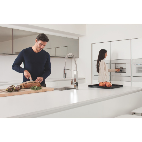 Змішувач для кухні з гнучким виливом Grohe Eurocube (31395000)
