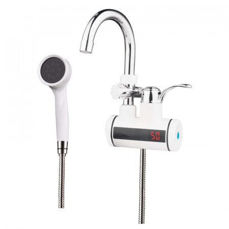 Водонагрівач 3 kW проточний, з індикатором температури, RESET, на стіну, з лійкою MIXXUS Electra 280-EW (MI6113)