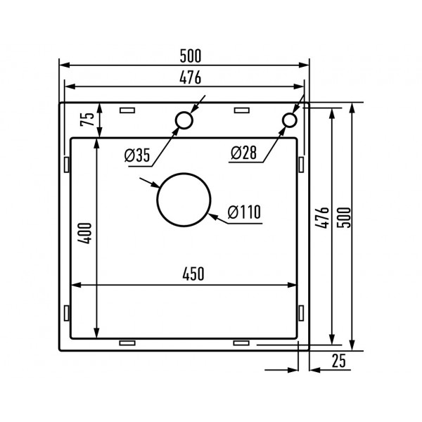 Мийка Mixxus MH5050 Nano-Black з нерж. сталі (колір графіт) (MX1928)