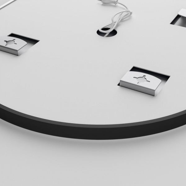 Дзеркало Mixxus Premium ELLIPSE MV05-80x70-Reverse BLACK з Led Touch, Anti-fog, димером (3-6,5kK) (MP6646)