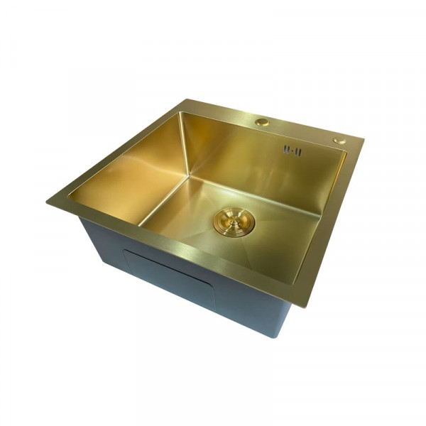 Мийка Mixxus MH5050 Micro Decor Brushed Gold (3.0/0.8) з нерж. сталі (колір матове золото) (MI8214)