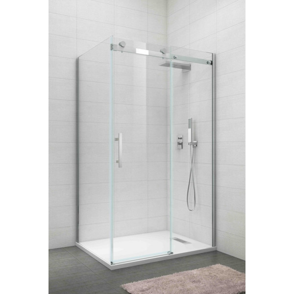 Бічна стінка до кабіни Koer SR SW01-90x200-TR-01 прозоре скло Easy Clean 8мм, хром (KR5381)