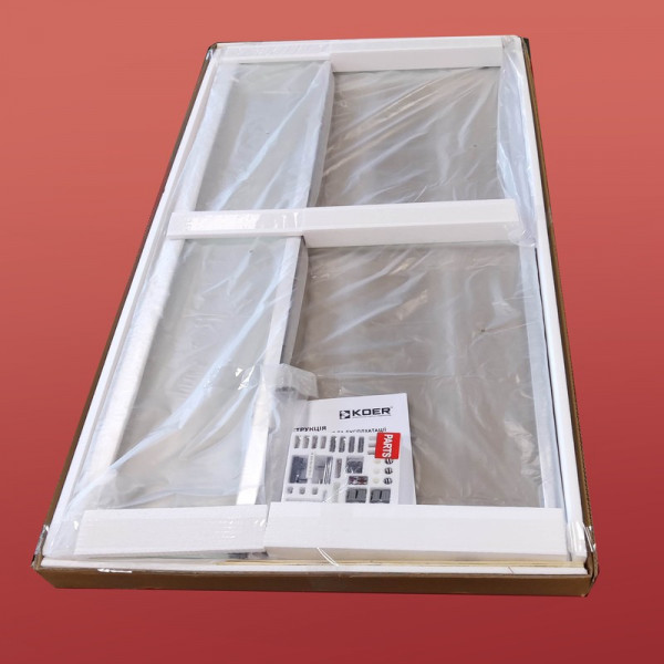 Шторки скляні на ванну Koer SR BS03-95x140-TR-01 прозоре скло 6мм, хром (KR5402)