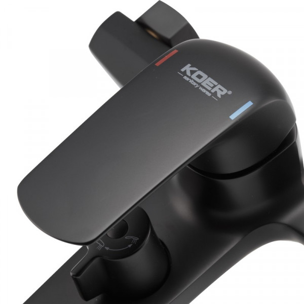 Змішувач для ванни з коротким виливом Koer KB-40008-05 (Колір чорний) (KR3473)