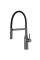 Змішувач для кухні KOER KI-70034-07 з нерж. сталі SUS304 (Колір графіт+силік.вилив чорний) (KR5810)