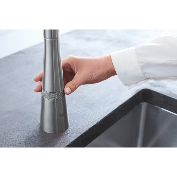 Змішувач для кухні з висувним виливом Grohe Zedra SmartControl (31593DC2)