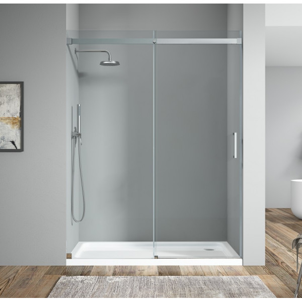 Двері в нішу Koer SR SD02-140x200-TR-01 прозоре скло Easy Clean 8мм, хром (KR5383)