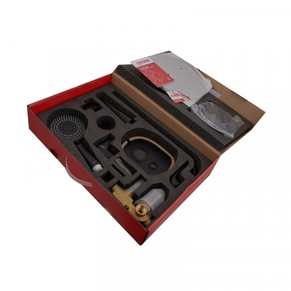 Вбудована душова система із змішувачем Koer KB-64008-05 (Колір чорний) (KR3477)