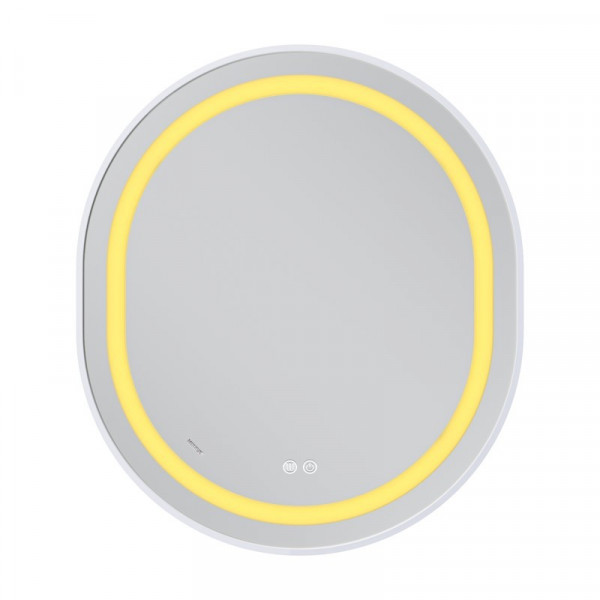 Дзеркало Mixxus Premium ELLIPSE MV05-80x70-Reverse WHITE з Led Touch, Anti-fog, димером (3-6,5kK) (MP6645)