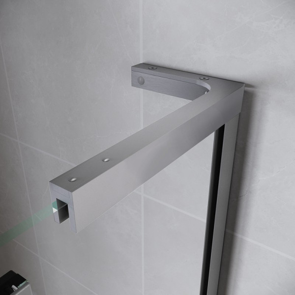 Двері у нішу Walk-In розсувні Koer SR SD07-120x200-L-TR-01 прозоре скло Easy Clean 8мм Хром (KR5686)