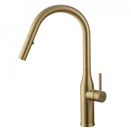 Змішувач для кухні Koer KI-70004-12 з висувним виливом (нерж. сталь) (KR5004)