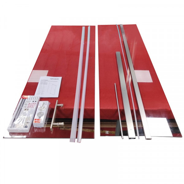 Двері в нішу Koer SR SD01-120x200-TR-02 прозоре скло Easy Clean 8мм, нікель (KR5379)