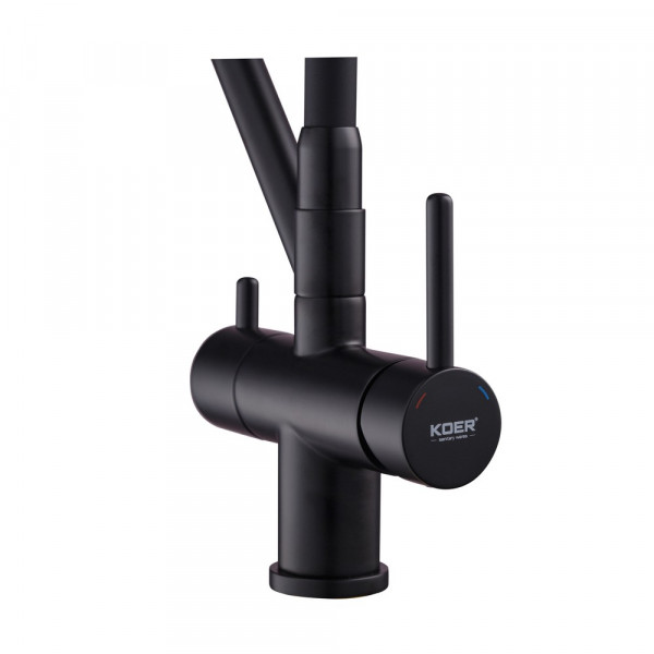 Кухонний змішувач з силік. виливом і вих. для питної води KOER KB-72006-05 (KR3380)