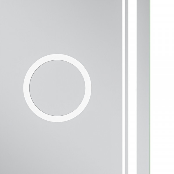 Дзеркало Mixxus Premium QUADRO MR20-120x80 з Led Touch, Anti-fog, димером, регулятором яскравості, лінзою (MP6624)