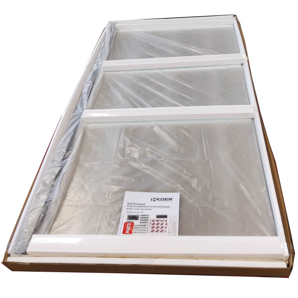 Бічна стінка до кабіни Koer SR SW01-90x200-TR-07 прозоре скло Easy Clean 8мм, графіт (KR5382)