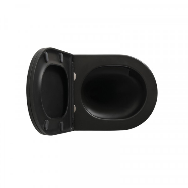 Унітаз підвісний Mixxus Premium BEVEL-0304-T1 BLACK 480x360x360mm сист. змиву TORNADO 1.0 (MP6677)