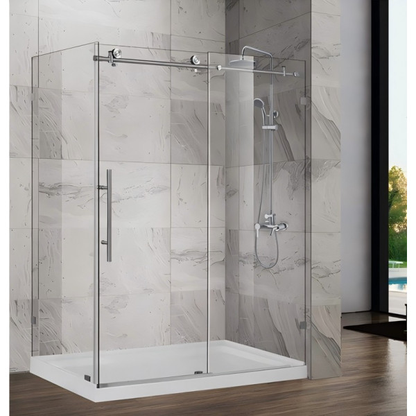 Душова кабіна без піддону Koer SR SC07-120x90x200-TR-01 прозоре скло Easy Clean 8мм, хром (KR5370)