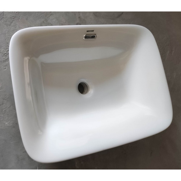 Раковина врізна на стільницю Mixxus Premium STYLE-1601 590х420х180mm з переливом (MP6570)