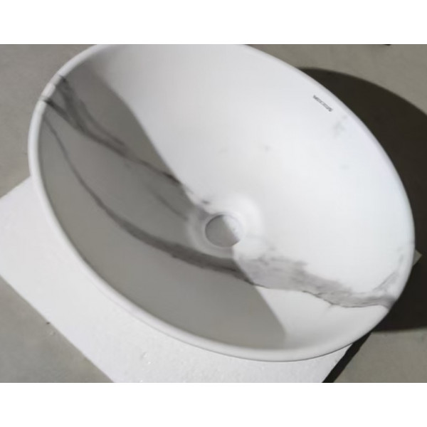 Раковина накладна MIXXUS PREMIUM ELLIPSE-0108 MARBLE 400х330х145mm (MP6526)