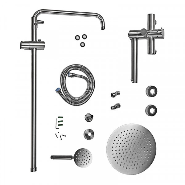 Душова колона зі змішувачем Mixxus DAX-007-J з нерж. сталі SUS304 (MI6075)