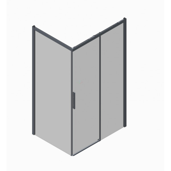 Бічна стінка до кабіни Koer SR SW05-90x200-TR-01 прозоре скло Easy Clean 6мм, хром (KR5407)