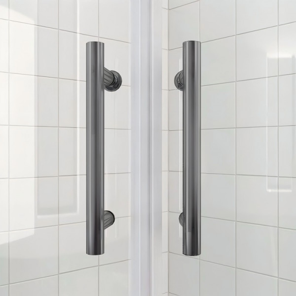 Душова кабіна без піддону Koer SR SC04-90x90x195-TR-07 прозоре скло Easy Clean 5мм, графіт (KR5362)