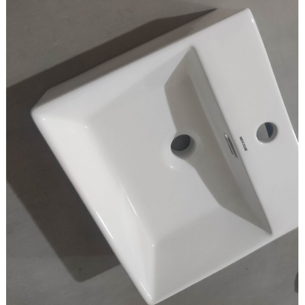 Раковина підвісна Mixxus Premium QUADRO-0205 410х360х130mm з отвором під змішувач та переливом (MP6508)