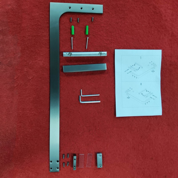 Душова перегородка Koer SR SP02-100x200-TR-07 Walk-In прозоре скло Easy Clean 8мм, графіт (KR5397)