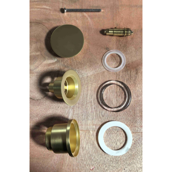 Донний клапан для раковини Koer PW-11-12 1 1/4''  універсальний (з/без перел) СLICK-СLACK (Колір зол.мат) (KR5794)