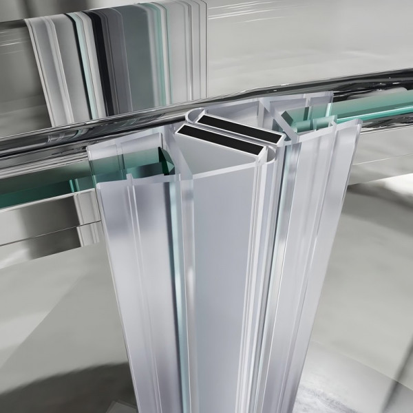 Душова кабіна без піддону Koer SR SC04-90x90x195-TR-01 прозоре скло Easy Clean 5мм, хром (KR5360)