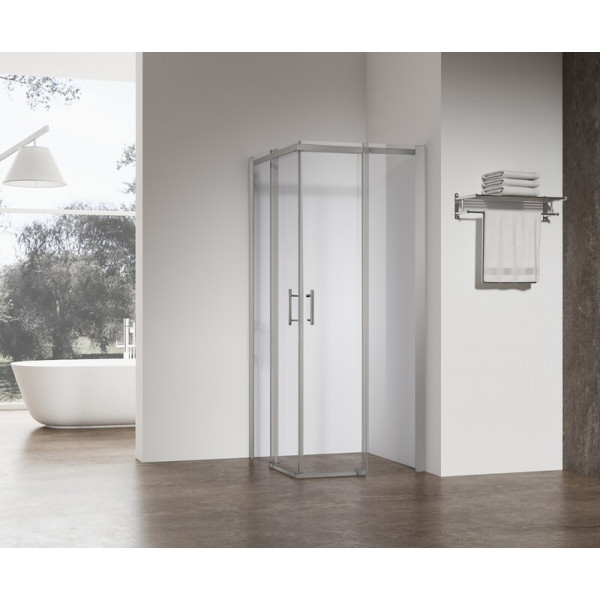 Душова кабіна без піддону Koer SR SC03-90x90x200-TR-02 прозоре скло Easy Clean 6мм SS Color (KR5680)