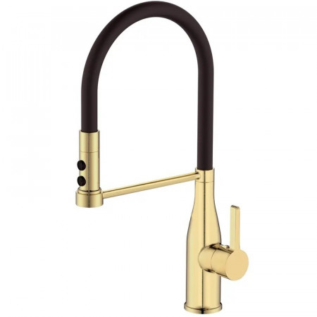 Змішувач для кухні Mixxus Premium Summer 017 BRUSHED GOLD REFL.BLACK (MI6964)