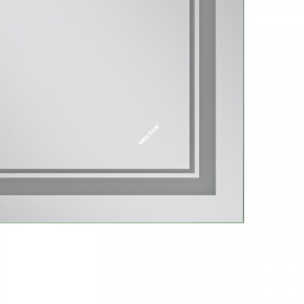Дзеркало Mixxus Premium QUADRO MR20-90x70-Reverse з Led Touch, Anti-fog, димером, регулятором яскравості (MP6621)