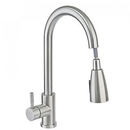 Змішувач для кухні Haiba SUS 014 з висувною лійкою (HB3898)