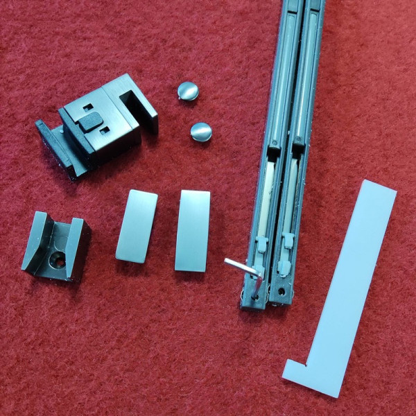 Двері в нішу Koer SR SD01-120x200-TR-07 прозоре скло Easy Clean 8мм, графіт (KR5378)