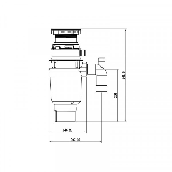 Подрібнювач харчових відходів Mixxus GD-01-0,5 (390Вт) (MX1568)