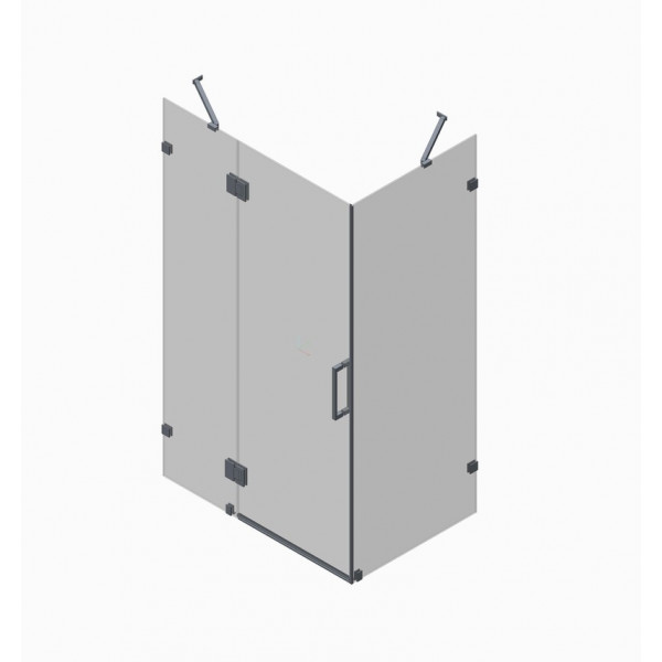 Бічна стінка до кабіни Koer SR SW04-80x200-TR-01 прозоре скло Easy Clean 10мм, хром (KR5389)